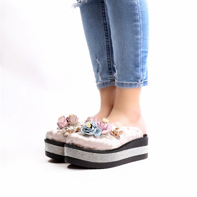 Amanda Vizon Renkli Kadın Topuklu Ayakkabı 