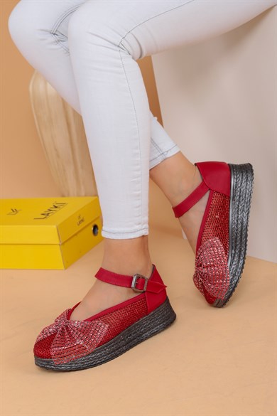Suarez Kırmızı Renkli Kadın Lux Sandalet 