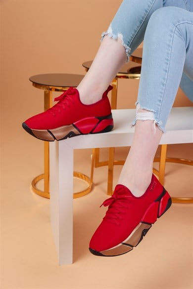 Popi Kırmızı Renkli Bayan Spor Ayakkabı
