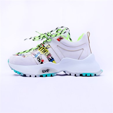 Bernardine Beyaz Renkli Kadın Spor Ayakkabı 103036 
