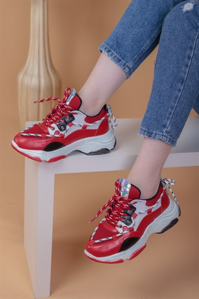 Arya Kırmızı Renkli Kadın Spor Ayakkabı