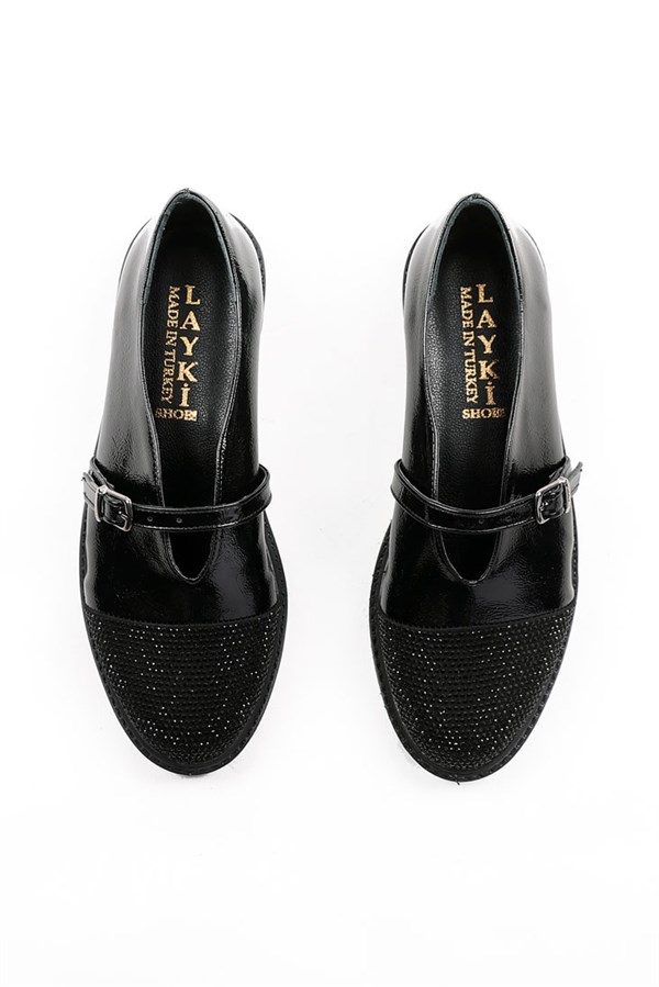 İkarus Siyah Renkli Kadın Klasik Ayakkabı 