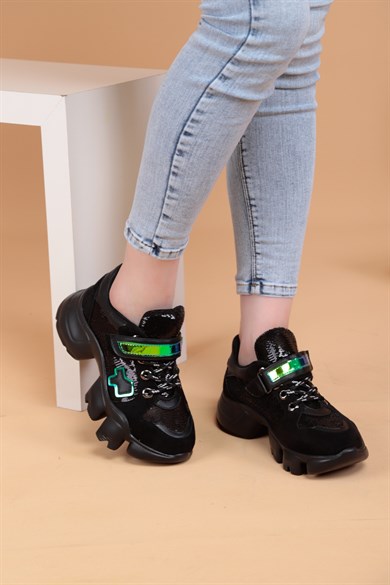 Krystal Siyah Renkli Kadın Sneaker Ayakkabı 
