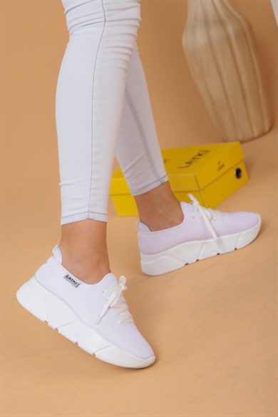 Popi Beyaz Renkli Bayan Spor Ayakkabı