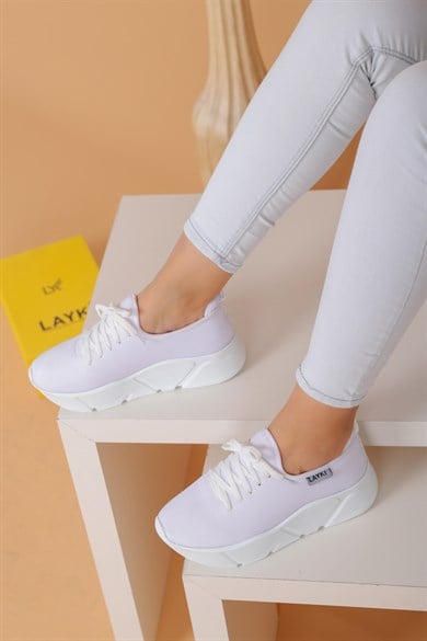 Popi Beyaz Renkli Bayan Spor Ayakkabı