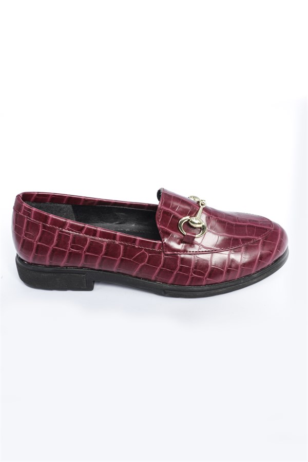 Remedios Bordo Renkli Kadın Klasik Ayakkabı 